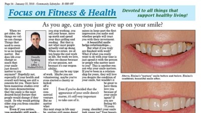 Column by Dr. Haddad titled "As you age, can you just give up on your smile?"
