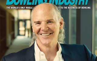 Ben Jones smiling on the front of Bowling Industry magazine