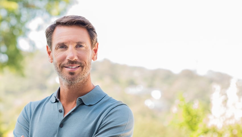 Mature man smiling
