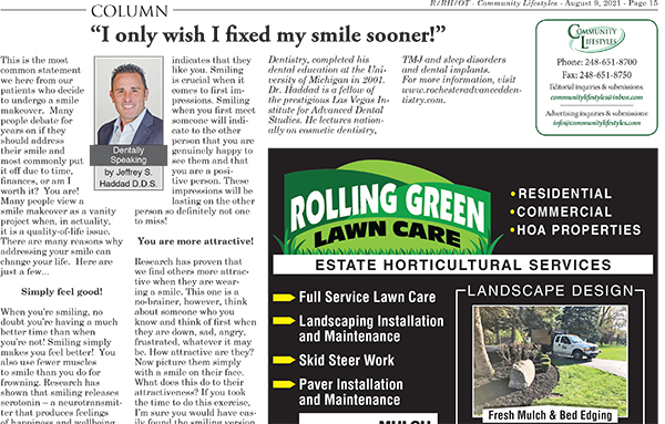 Screenshot of published article